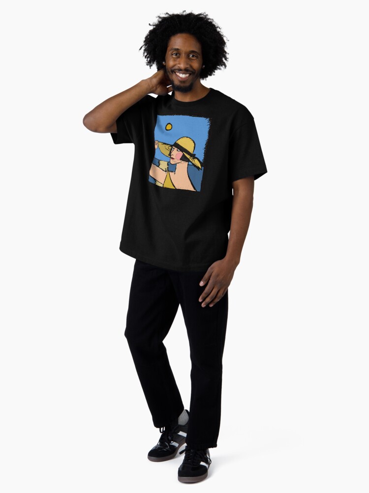 Thumbnail 4 of 7, Oversized T-Shirt, Adaptation of Marty's "Sur la Digue" designed and sold by kittenry.