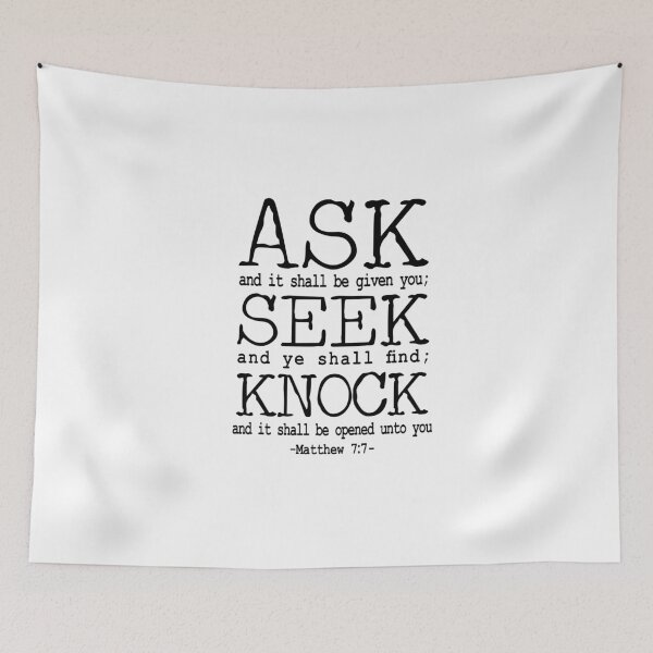 Item preview, ask seek knock matthew 7 7 designed and sold by PUNCH ME IN SHOP.