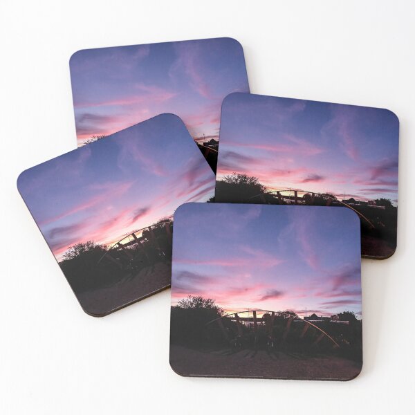 Item preview, Canterbury purple pink cloudy sunset field park outdoors path walking UK  designed and sold by am-mantilla2156.