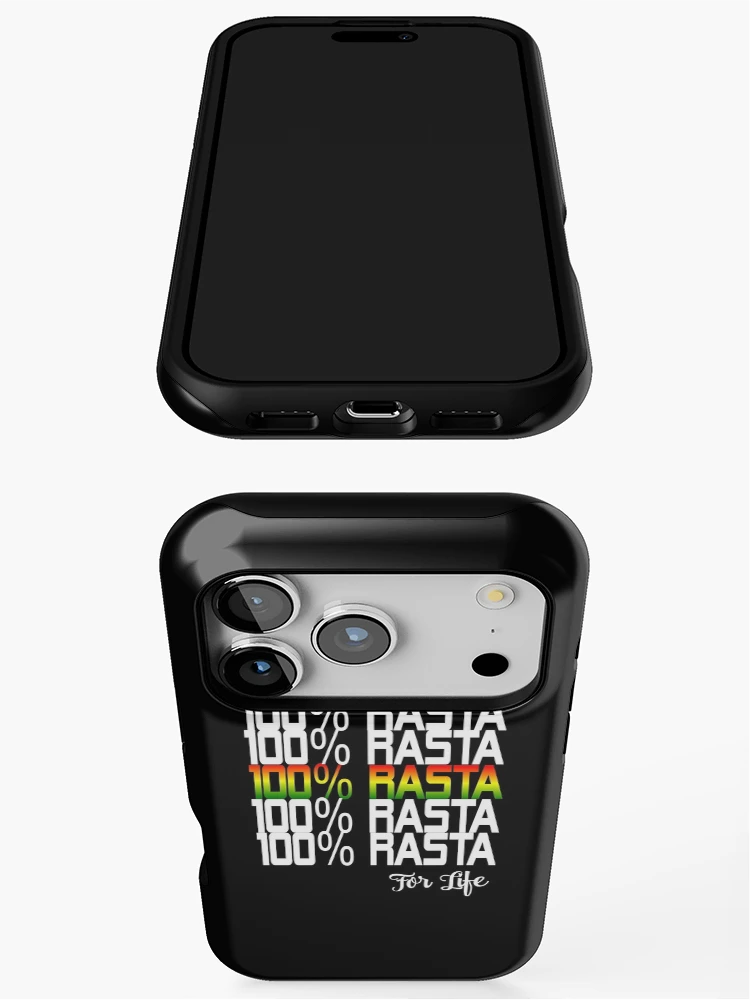 Thumbnail 3 of 4, iPhone Case, 100% Rasta in Rasta Colors for Reggae Fans designed and sold by RastaColors.
