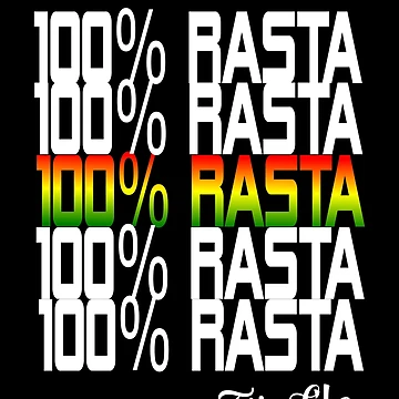 Artwork thumbnail, 100% Rasta in Rasta Colors for Reggae Fans by RastaColors