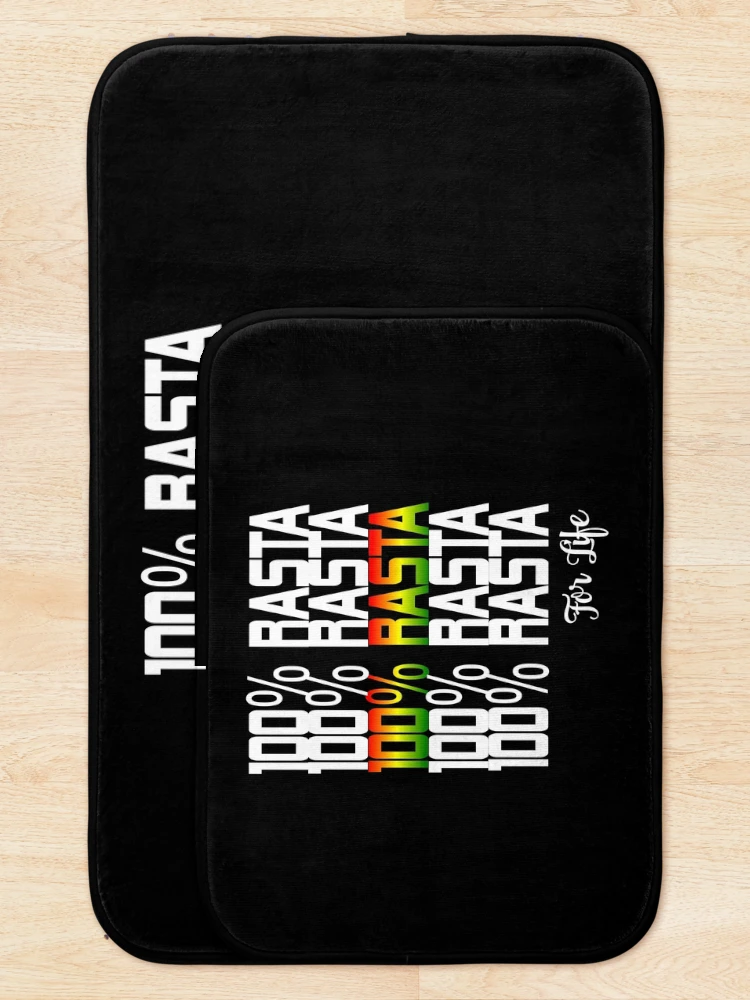 Thumbnail 5 of 6, Bath Mat, 100% Rasta in Rasta Colors for Reggae Fans designed and sold by RastaColors.