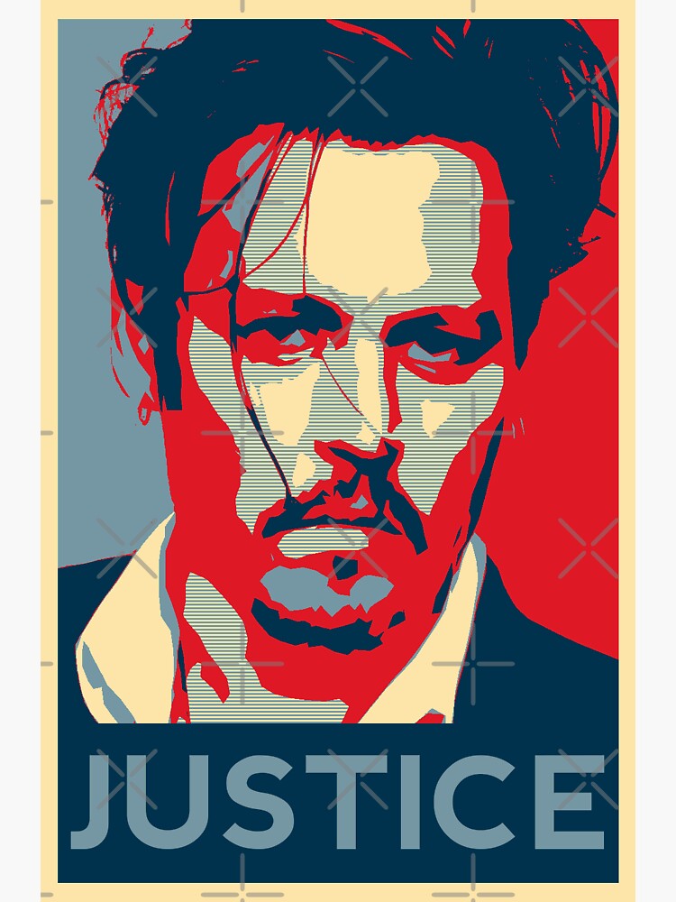 "Justice For Johnny Depp" Sticker for Sale by lukemcm8 | Redbubble