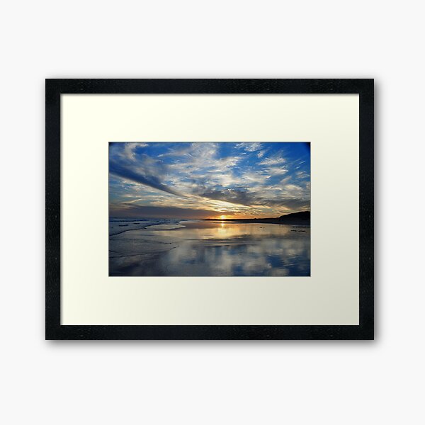 Redhead Beach Sunset Framed Art Print