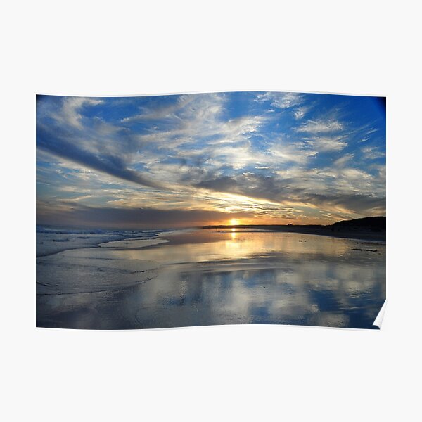 Redhead Beach Sunset Poster