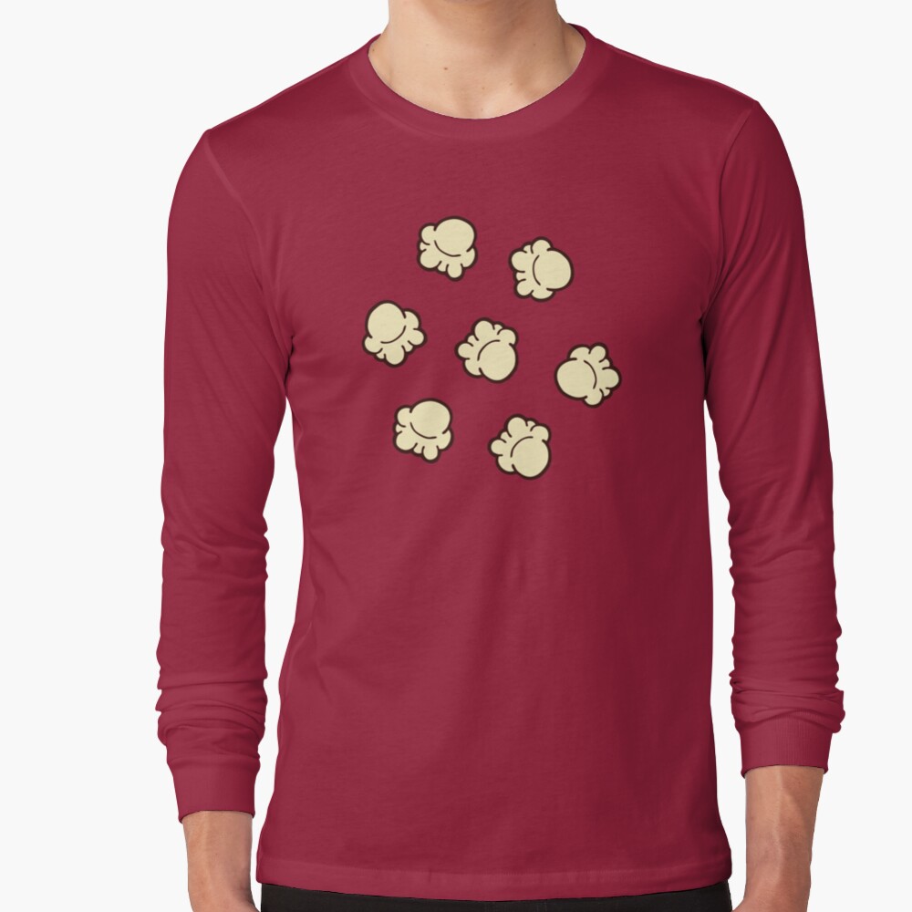 Popcorn Pattern Long Sleeve T-Shirt