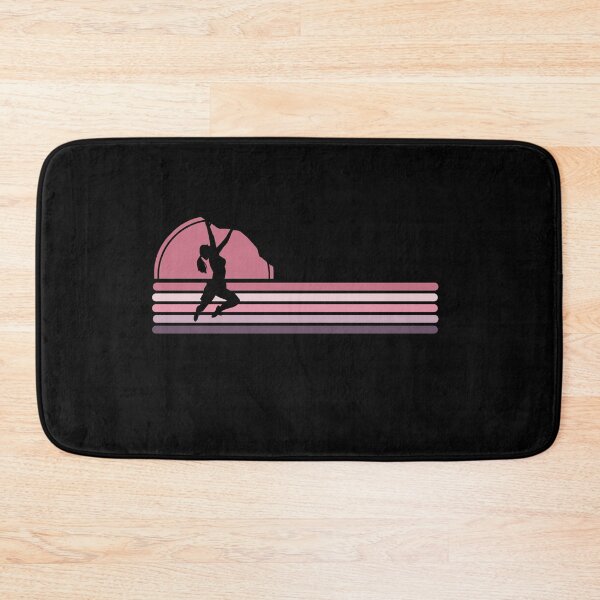Item preview, Woman Bouldering Rock Climbing - Pink Sunset designed and sold by HeatherPore.