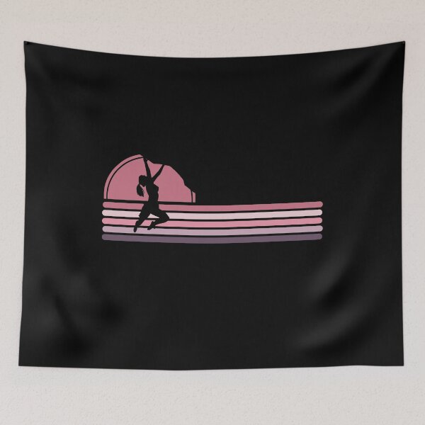 Item preview, Woman Bouldering Rock Climbing - Pink Sunset designed and sold by HeatherPore.