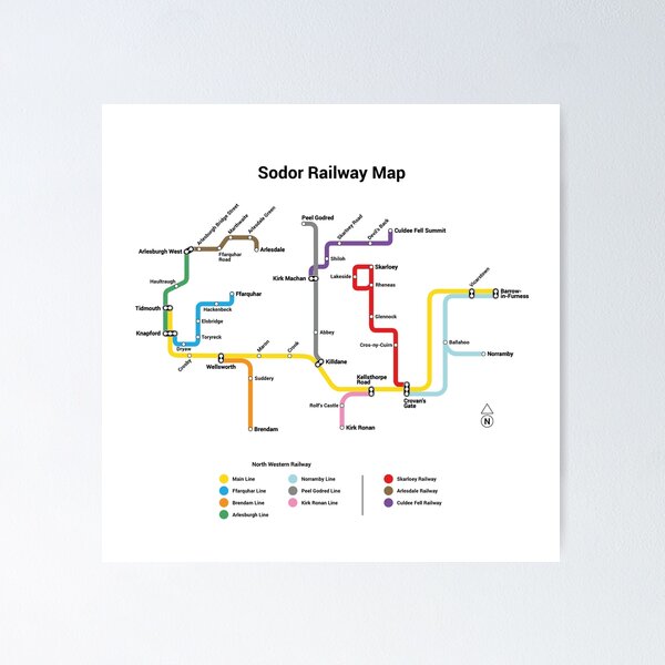 Item preview, Sodor Railway Map - TTC Style, Light designed and sold by lineco.
