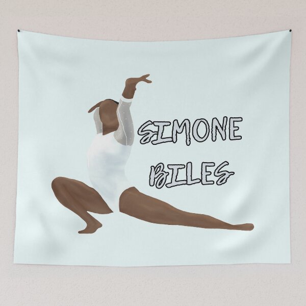 Item preview, Simone Biles Gymnast Art with Name - White leo designed and sold by Cherries4.