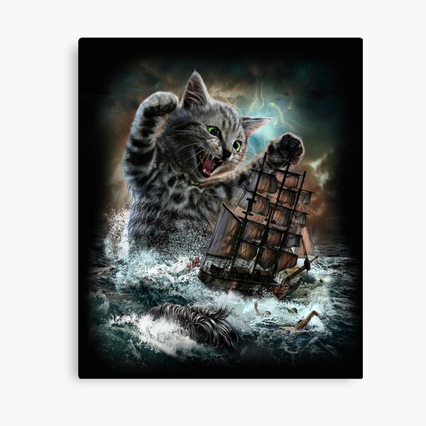 Item preview, Monster Tabby Cat Ambush Battle Ship designed and sold by Fox-Republic.