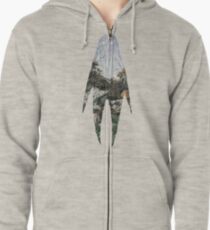 Spirit Silhouette Zipped Hoodie