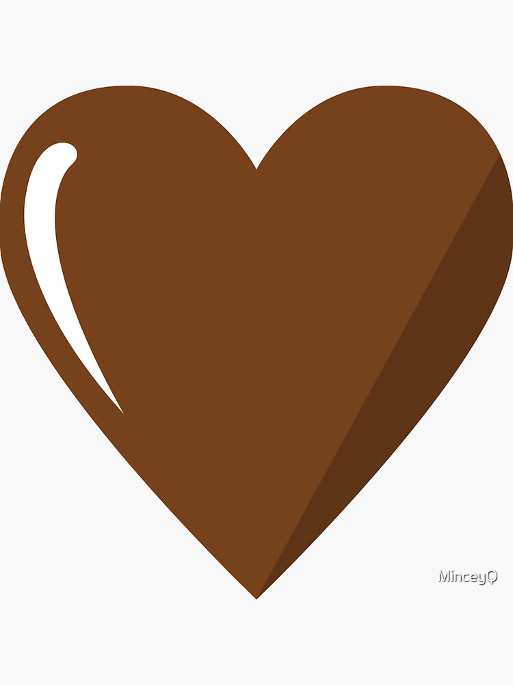 "Minimal Brown Heart Emoji" Sticker for Sale by MinceyQ Redbubble