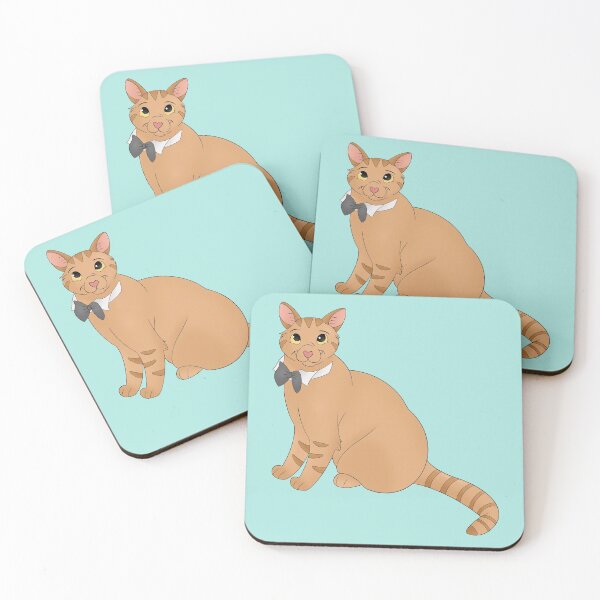Item preview, Cartoony Orange Cat with Bow Illustration  designed and sold by pawtraitdreams.