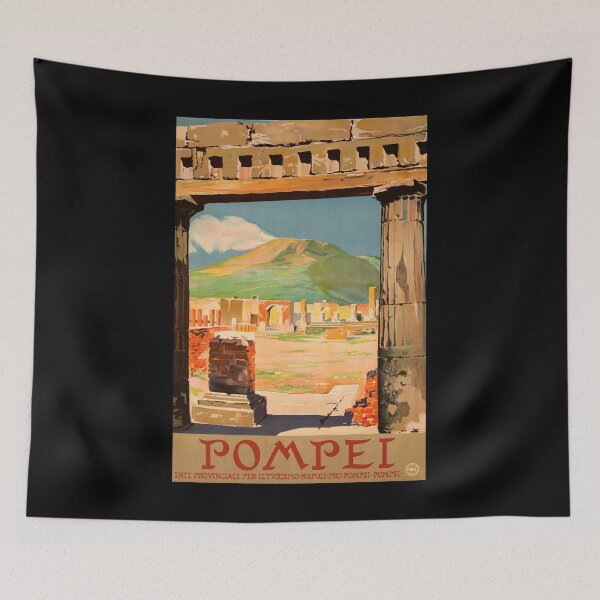 Item preview, retro classic ENIT Pompei poster designed and sold by CorasPosters.