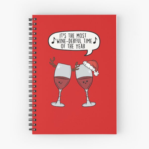 Item preview, It's the Most Wine-derful Time of the Year - Cute Funny Wine Christmas Cartoon Pun designed and sold by LEFDDesigns.