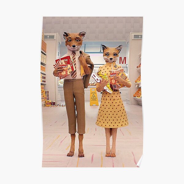 fantastic mr fox and wife funny Poster
