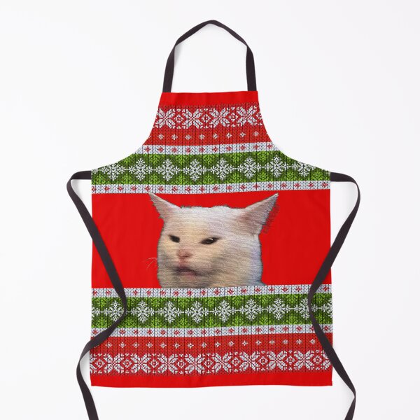 Item preview, Ugly Christmas Sweater Woman Yelling at Cat Funny Holiday designed and sold by bitstudio.