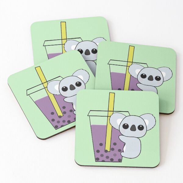 Item preview, Kawaii koala with boba designed and sold by aliartthings.