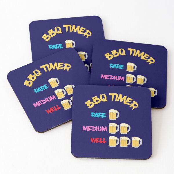 Item preview, barbecue meat lover grilling and smoking colourful timer with beers  designed and sold by champagnemoment.