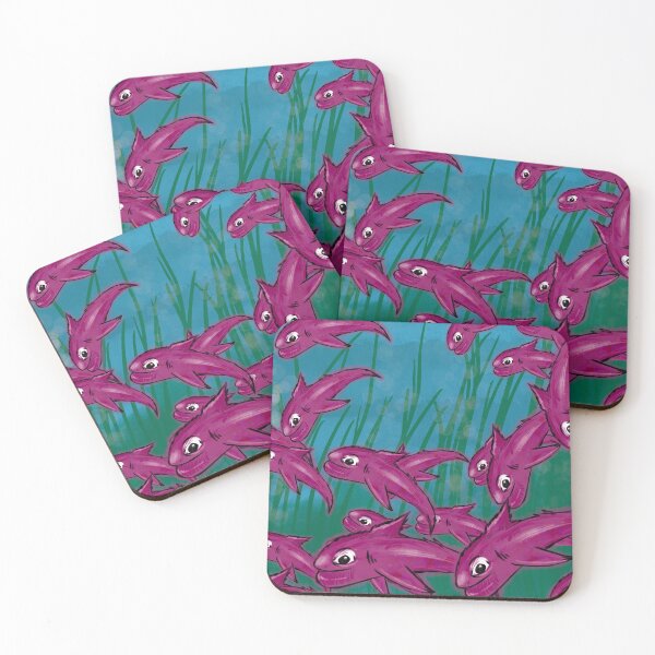 Item preview, Pink fish in the sea with plants and air bubbles, designed and sold by emm-j.