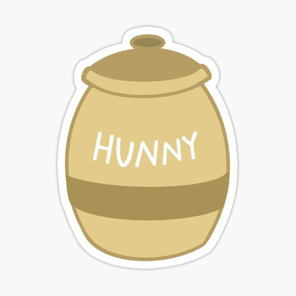 pooh's hunny pot Sticker for Sale by ashlynelle