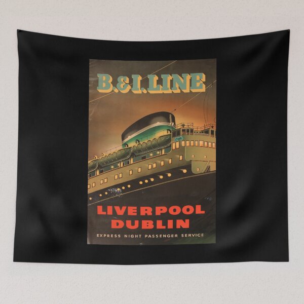 Item preview, retro classic Liverpool Dublin poster designed and sold by CorasPosters.