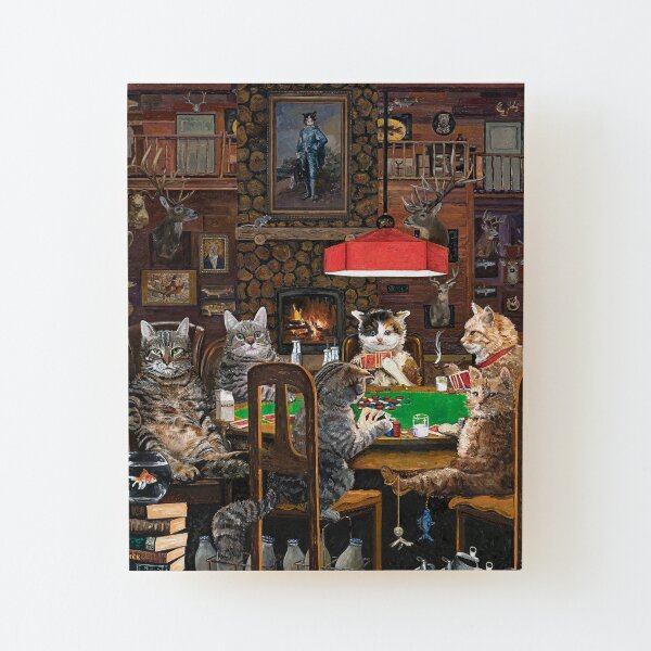 Cats Playing Poker Wall Art | Redbubble