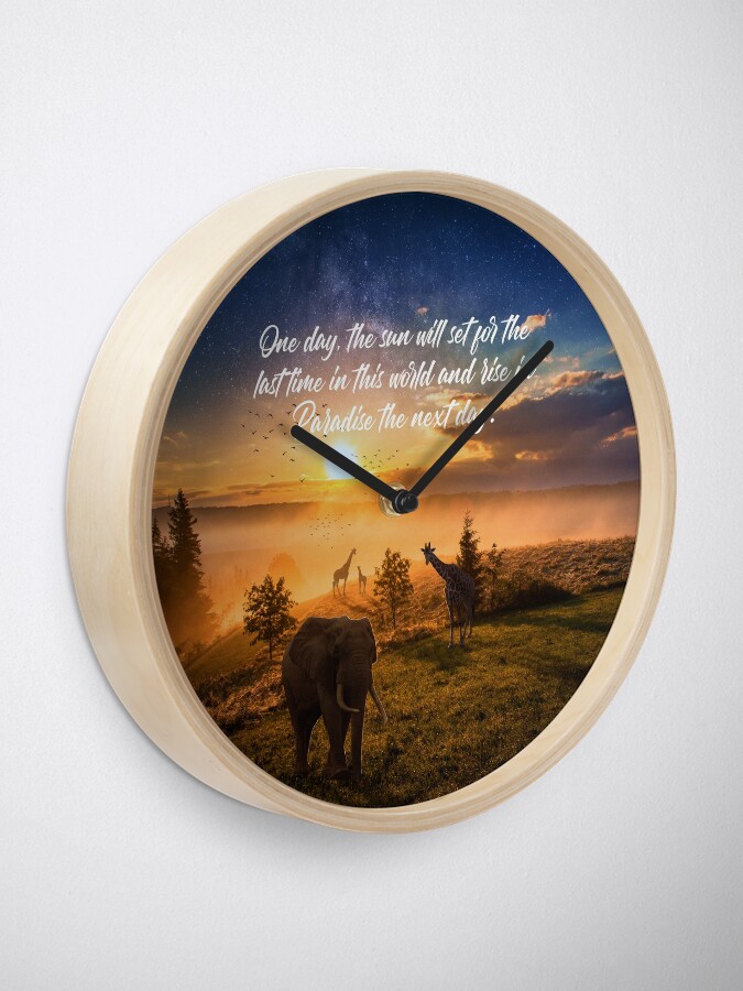 Alternate view of Sunrise In Paradise Clock