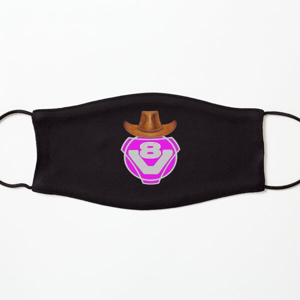 V8 Cowboyhut Pink Maske für Kinder