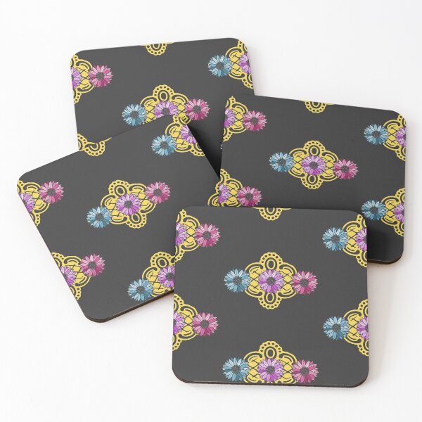 Item preview, Floral Golden Ornament, Three Flowers designed and sold by Chubuter.