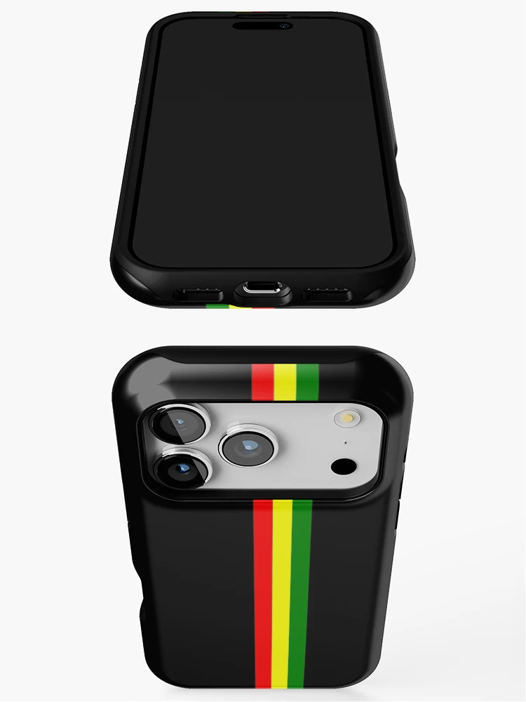 Thumbnail 3 of 4, iPhone Case, Rasta Stripe Rasta Color Pattern designed and sold by RastaColors.