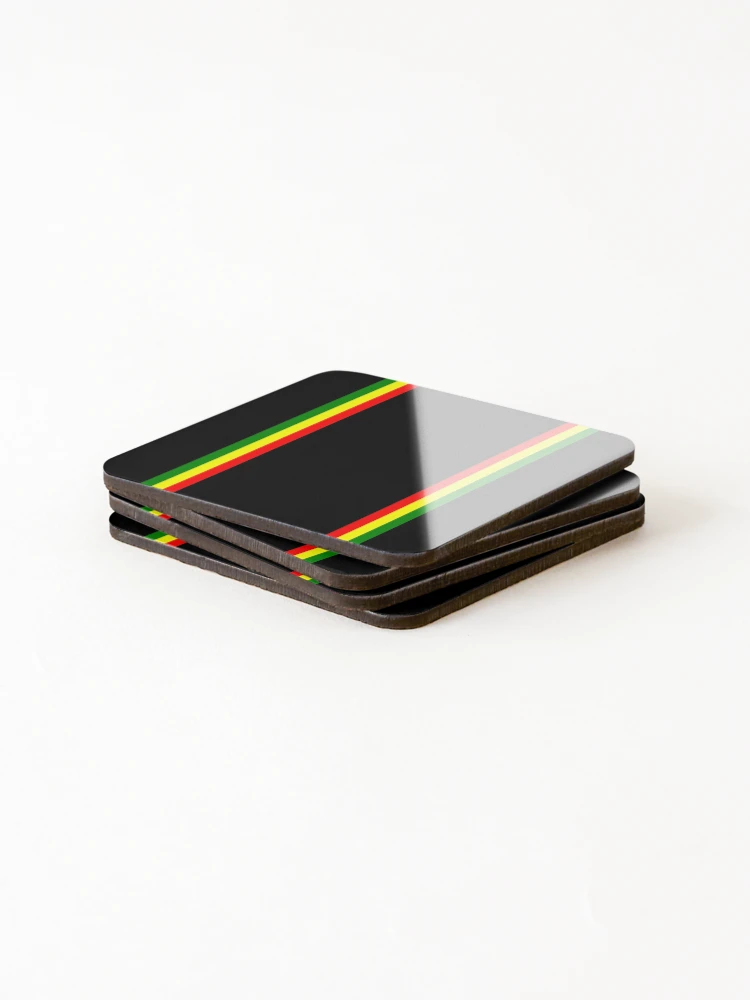 Thumbnail 4 of 5, Coasters (Set of 4), Rasta Stripe Rasta Color Pattern designed and sold by RastaColors.