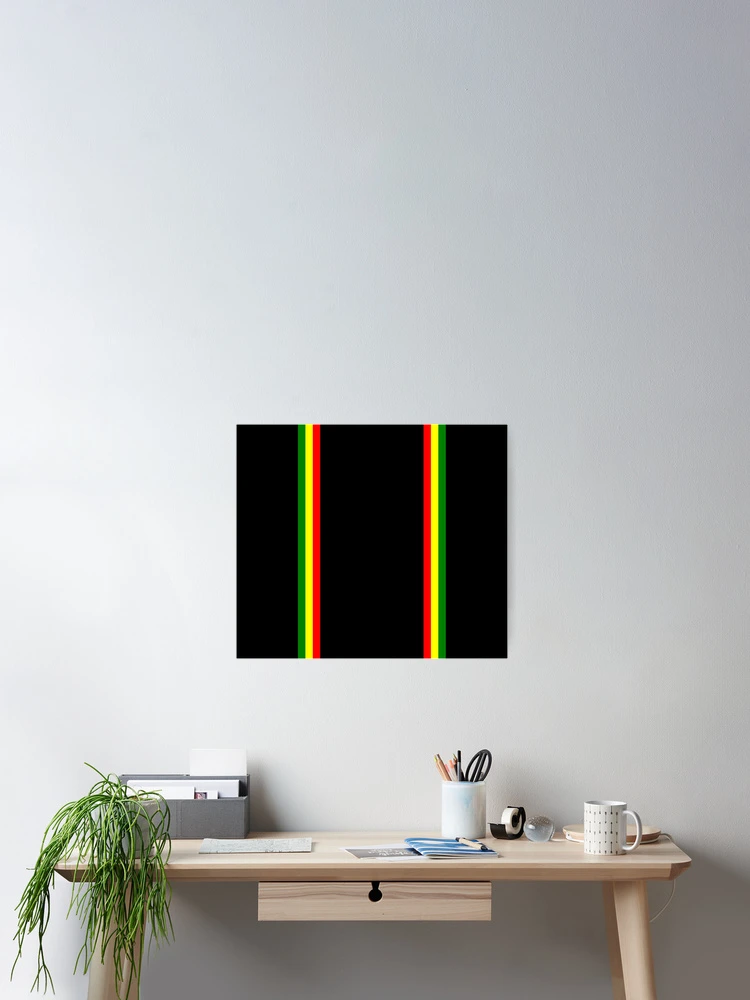 Thumbnail 2 of 3, Poster, Rasta Stripe Rasta Color Pattern designed and sold by RastaColors.