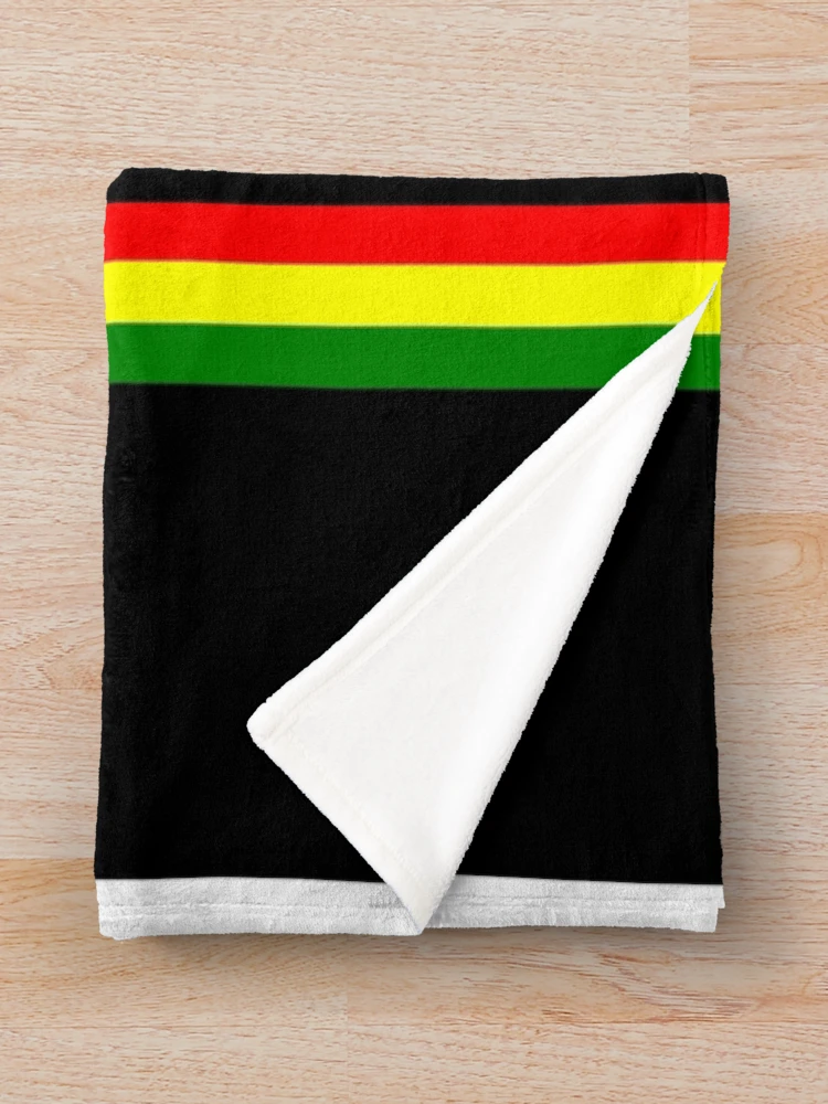 Thumbnail 3 of 6, Throw Blanket, Rasta Stripe Rasta Color Pattern designed and sold by RastaColors.