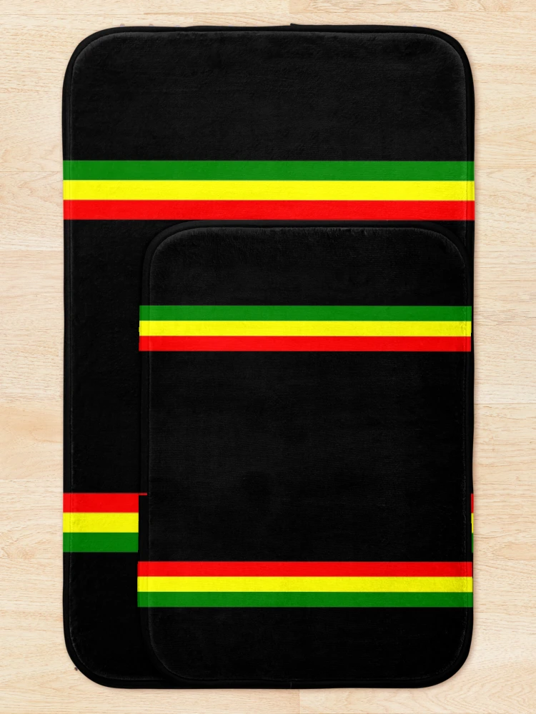 Thumbnail 5 of 6, Bath Mat, Rasta Stripe Rasta Color Pattern designed and sold by RastaColors.