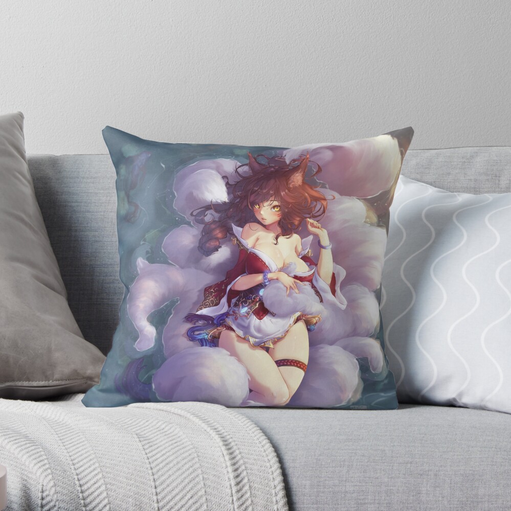 Ahri league of legends Throw Pillow