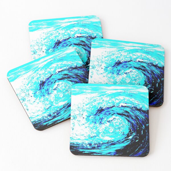 Item preview, Big wave abstract painting. designed and sold by LaBellCreative.