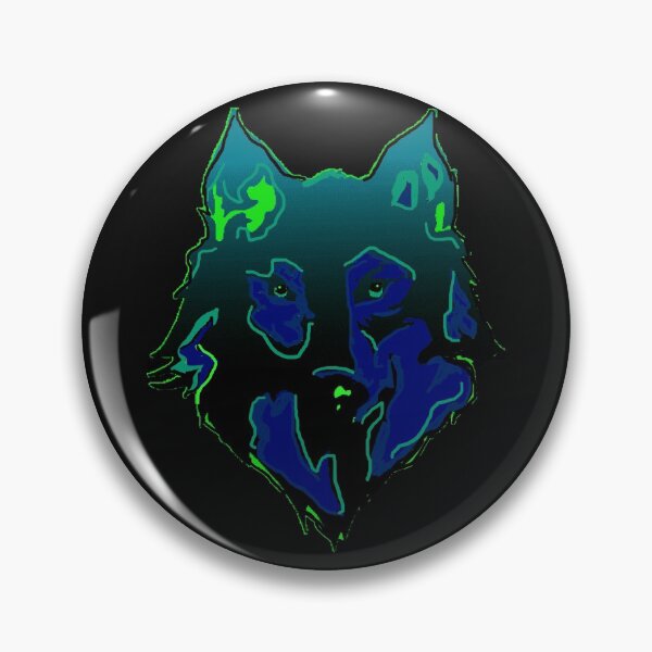 Item preview, blue green neon wolf designed and sold by THE AMERICAN TEEVANGELIST.