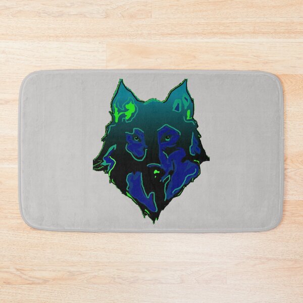 Item preview, blue green neon wolf designed and sold by THE AMERICAN TEEVANGELIST.