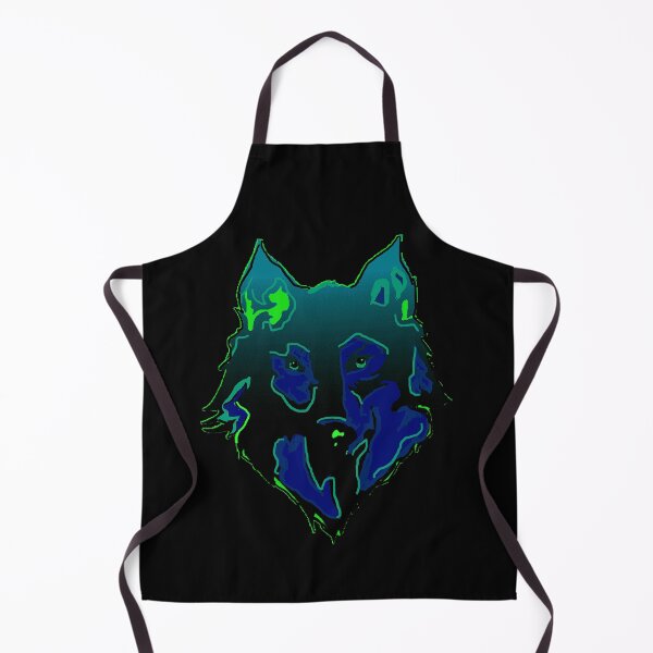 Item preview, blue green neon wolf designed and sold by THE AMERICAN TEEVANGELIST.