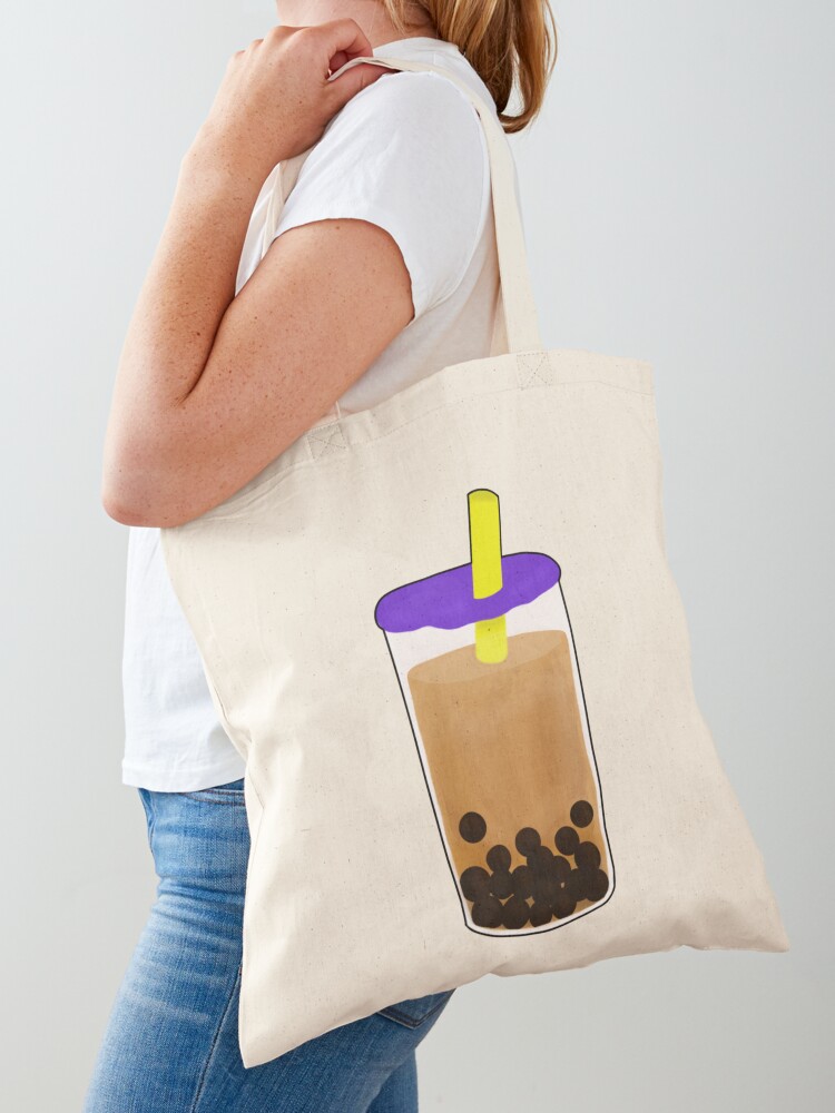 Bubble Tea With Boba Pearls Tote Bag By Maroon419 Redbubble