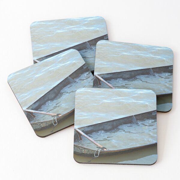 Item preview, A half-sunken row boat on a river designed and sold by EAnneH.