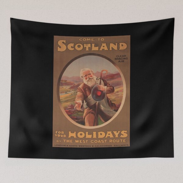 Item preview, retro classic Come To Scotland poster designed and sold by CorasPosters.