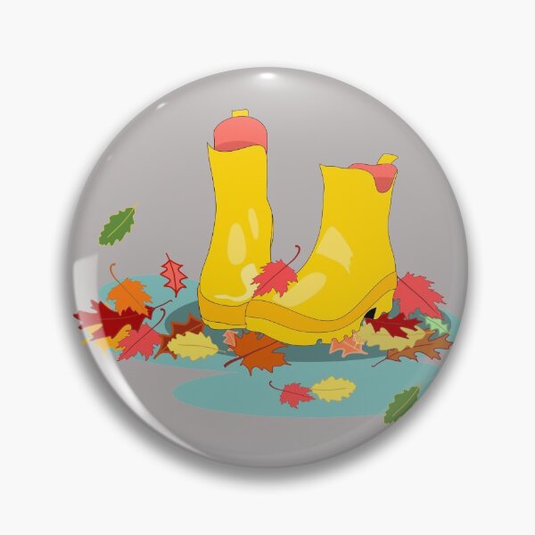 Item preview, Autumn leaves, rain puddle and yellow wellies designed and sold by orangerinka.