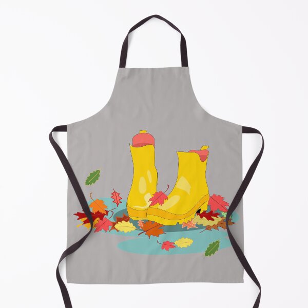 Item preview, Autumn leaves, rain puddle and yellow wellies designed and sold by orangerinka.