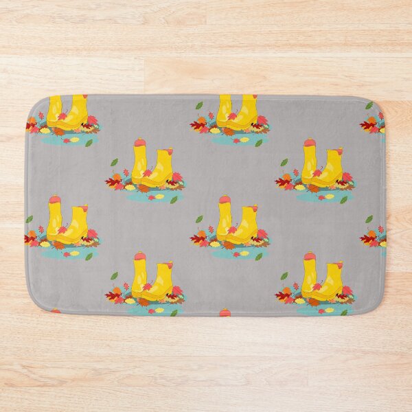 Item preview, Autumn leaves, rain puddle and yellow wellies designed and sold by orangerinka.