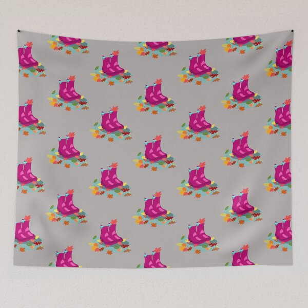 Item preview, Copy of Autumn leaves, rain puddle and pink wellies designed and sold by orangerinka.