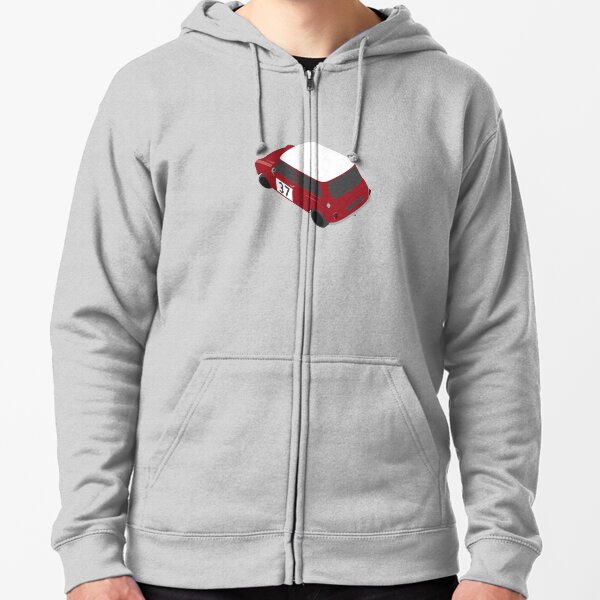 Coche de rally Austin Mini Cooper Sudadera con capucha y cremallera