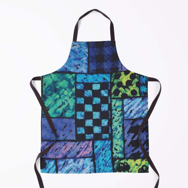 Item preview, Brushy Batik Boxes in Blues, Purples, and Greens designed and sold by Leslie Rogers Todder.